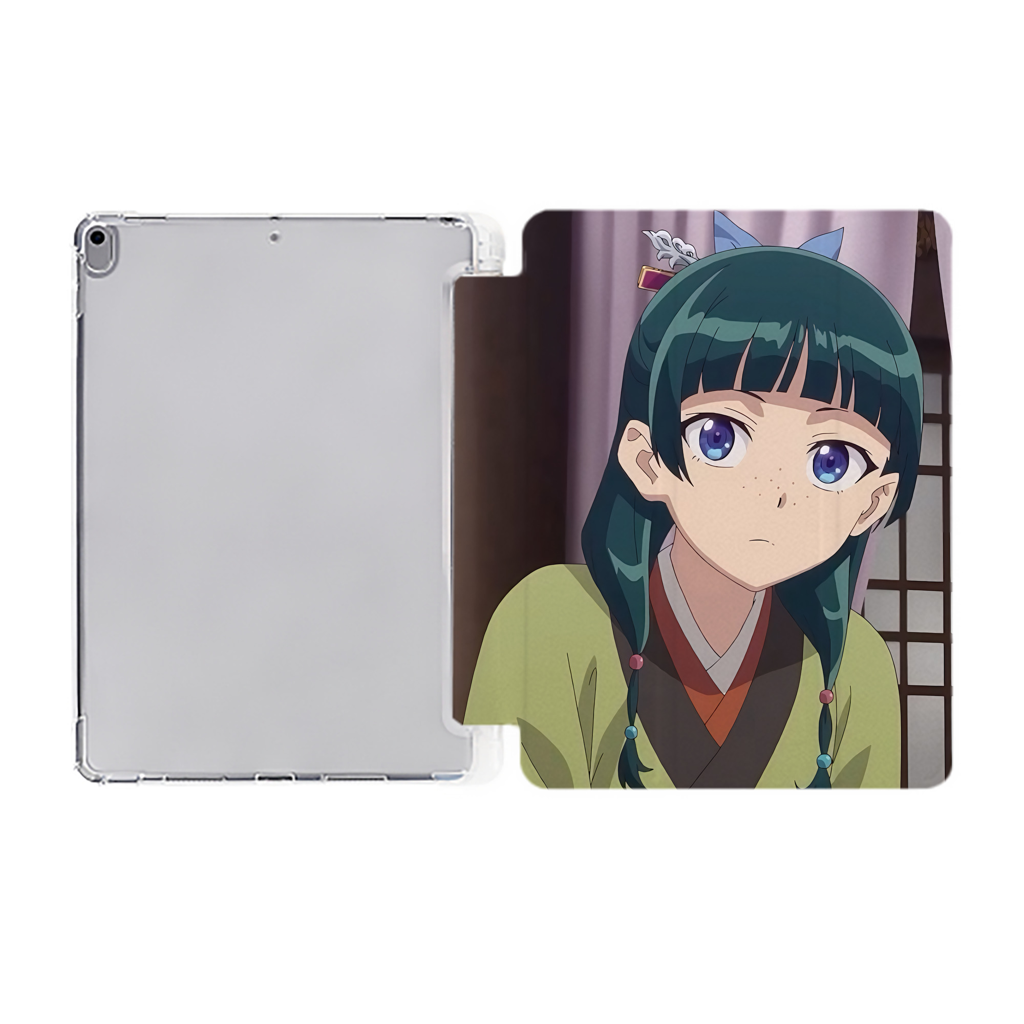 （画像用） 薬屋のひとりごと The Apothecary Diaries IPad ケース ペン収納付き 三つ折りスタンド PUレザー×シリコン 対応機種9.5/10.5/10.9インチ